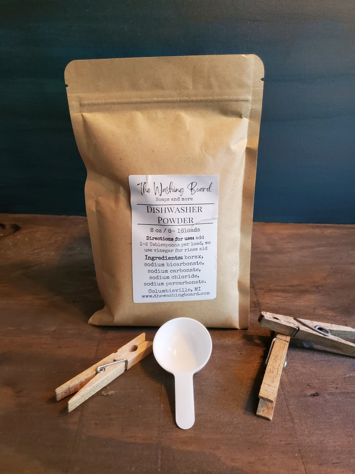 Unscented dishwasher powder from The Washing Board