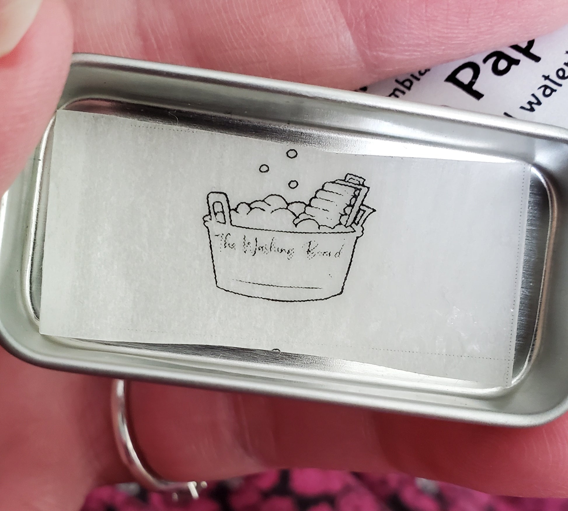 Soap paper in the tin