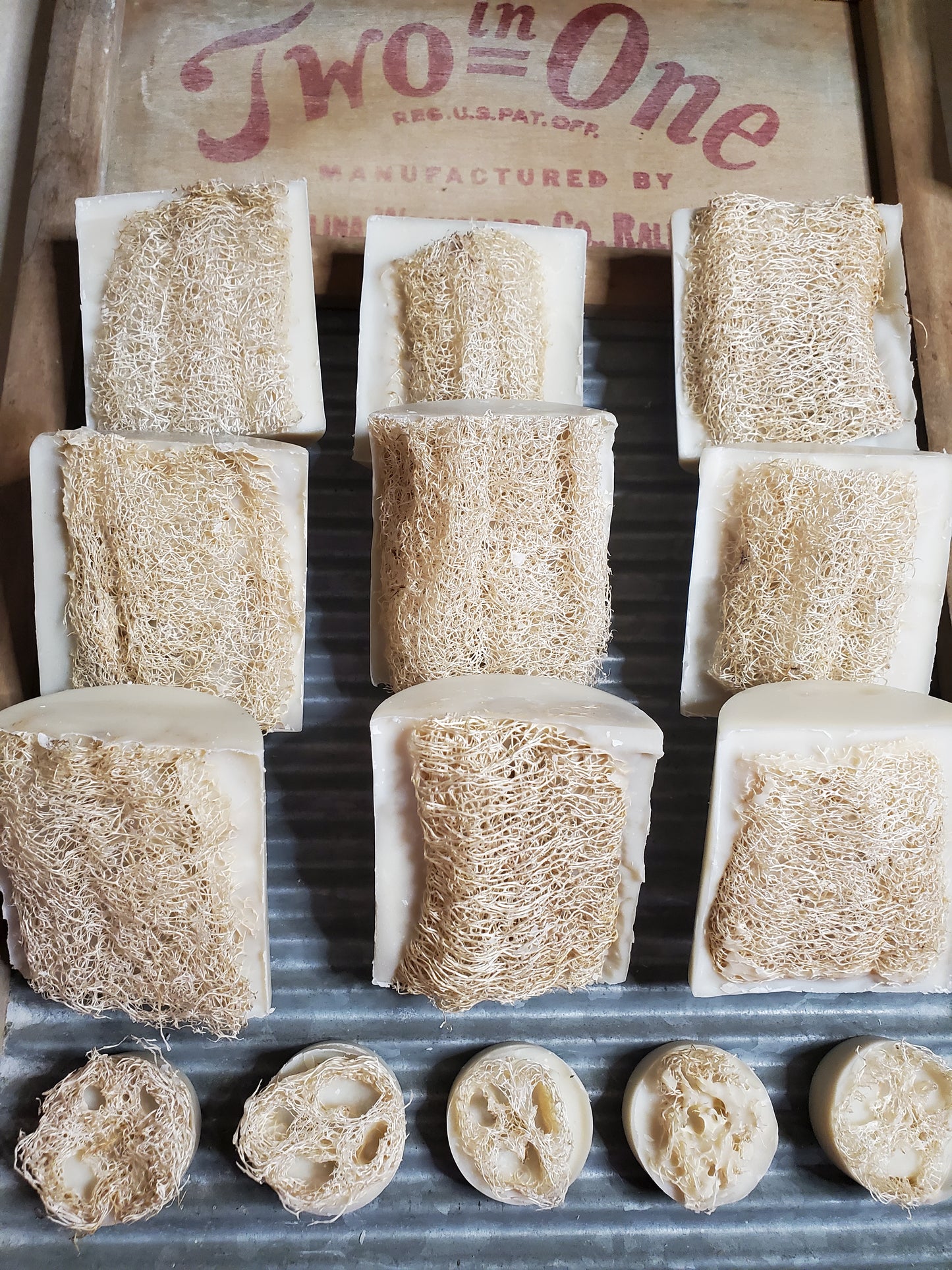 Garden Party soap with Luffa sponge