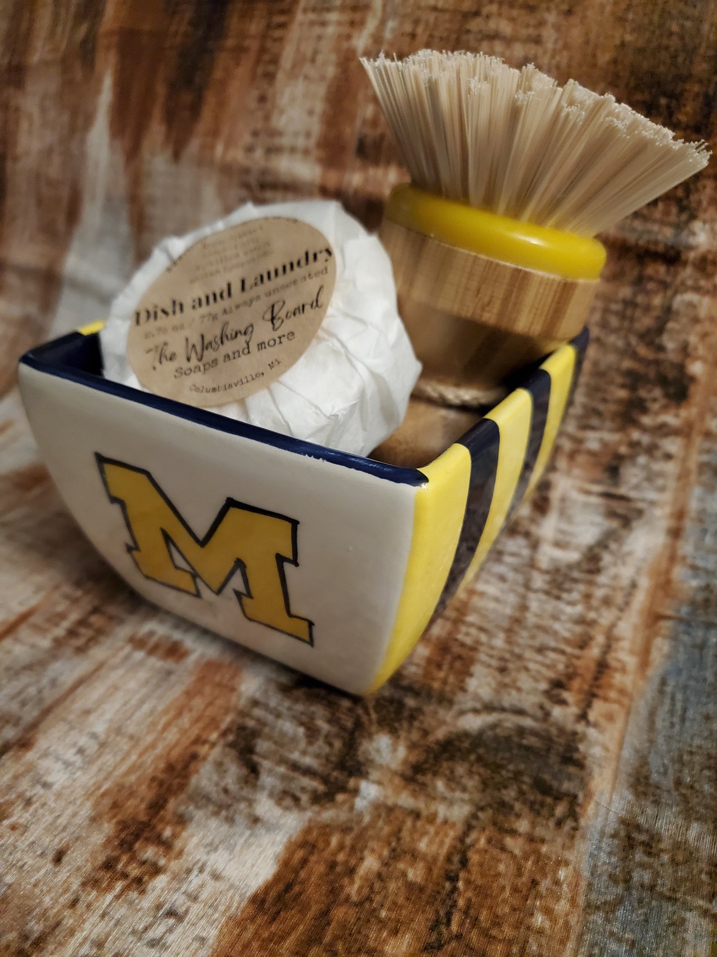 Dish Soap and Brush set,  limited Michigan edition