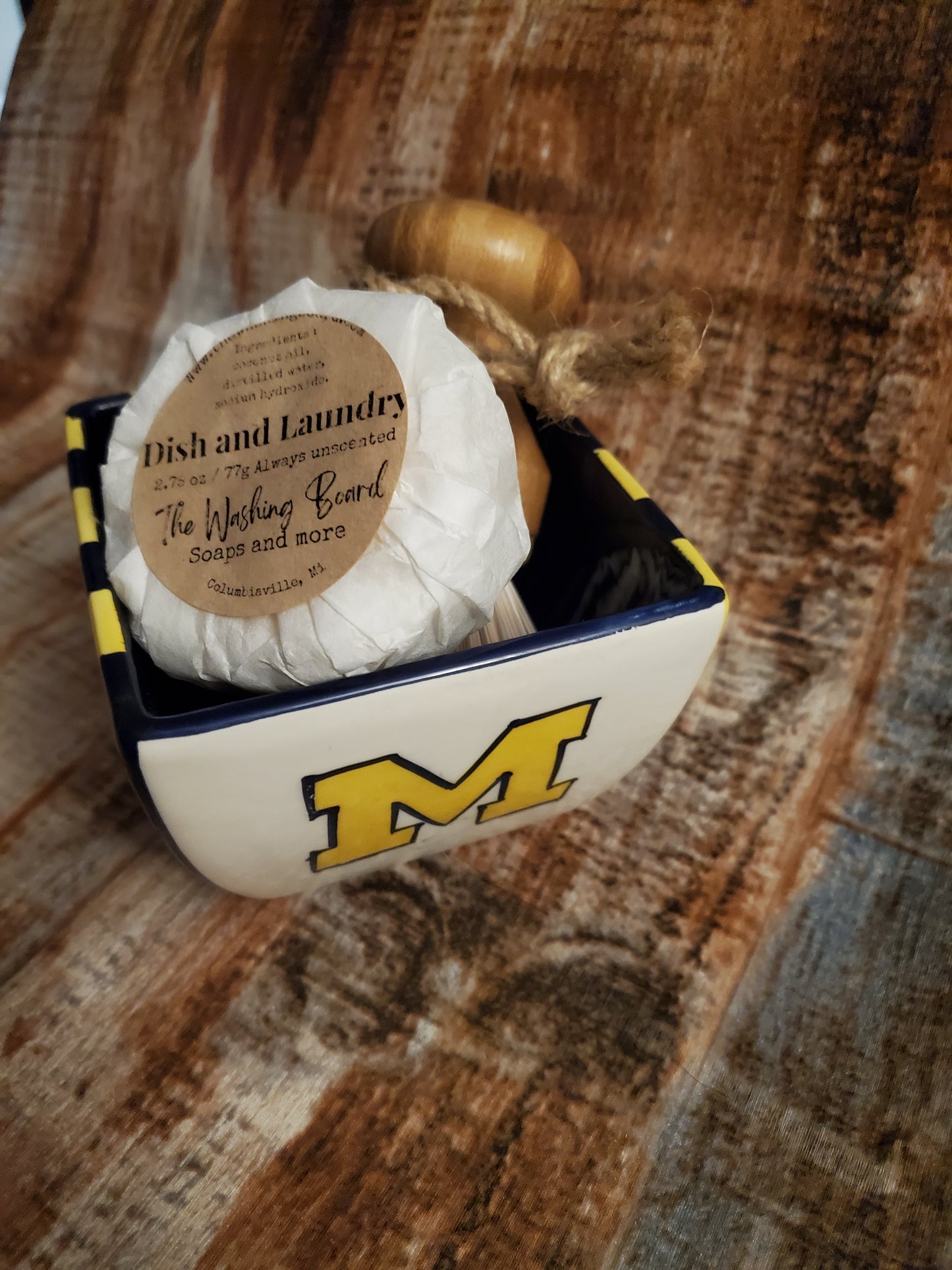 Dish Soap and Brush set,  limited Michigan edition