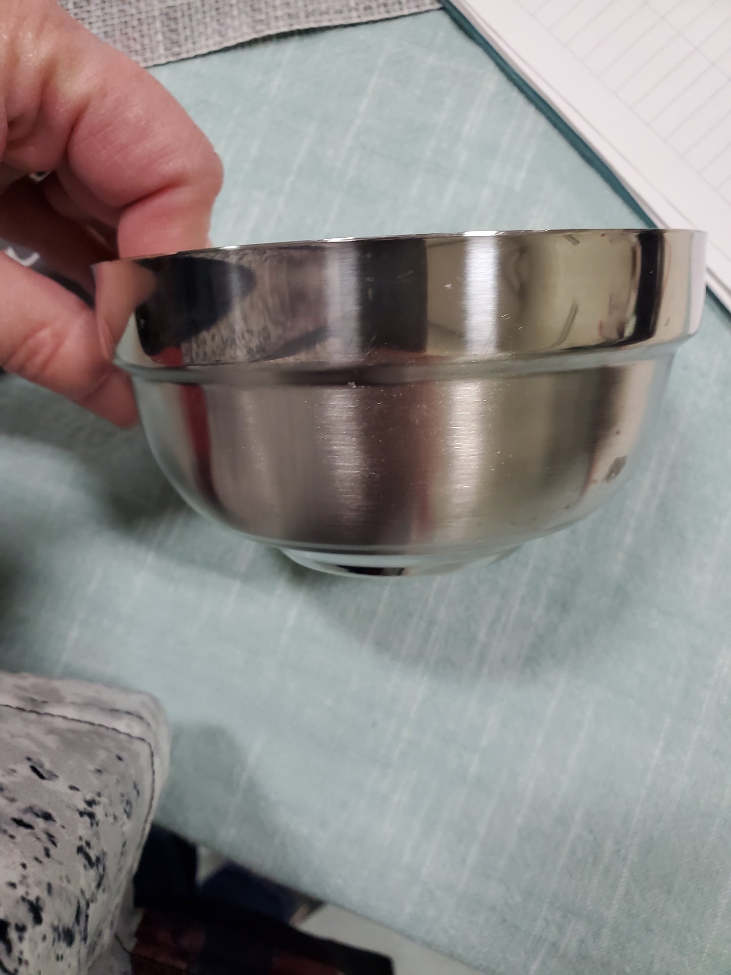 Silver shaving bowl