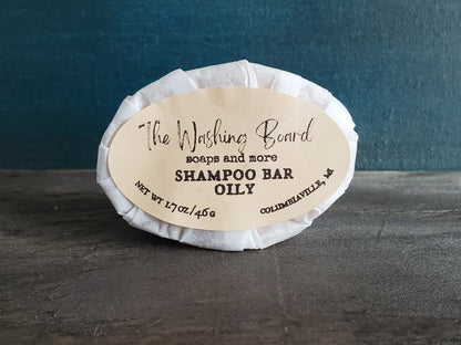 Unscented shampoo bars for oily, regular and dry hair from The Washing Board.
