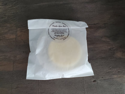 Unscented solid lotion bar  from The Washing Board.