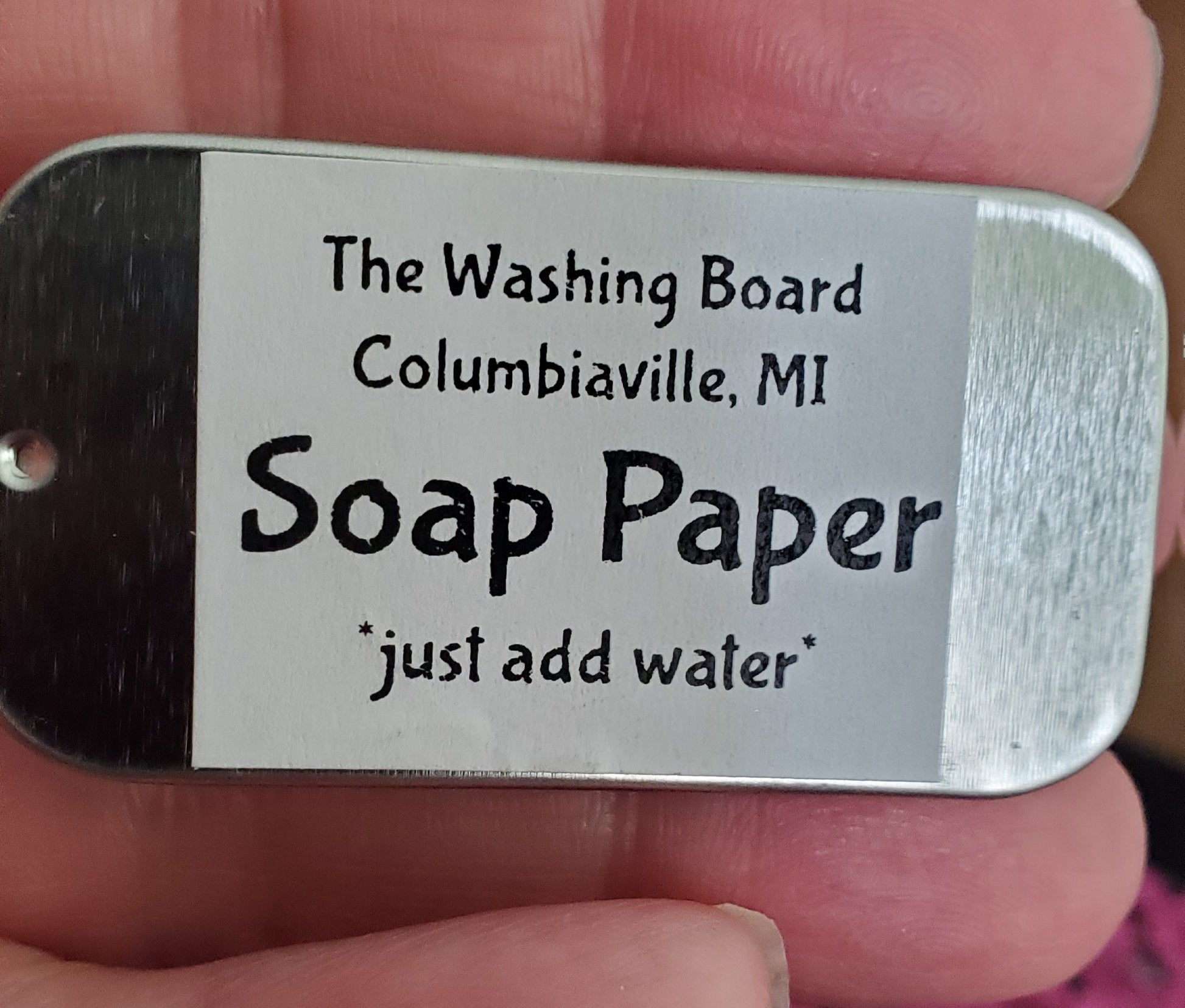 Soap paper tin